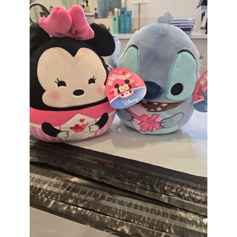 Squishmallows Disney Stitch + Minnie Mouse NWT 12" High. Set Of 2.      BB10471